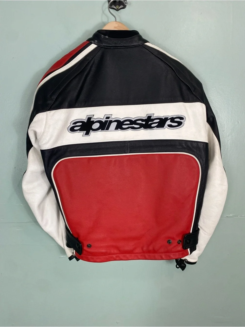 Alpinestars Leather Moto Jacket Size 40 ZIPPER NEEDS PULL THINGY